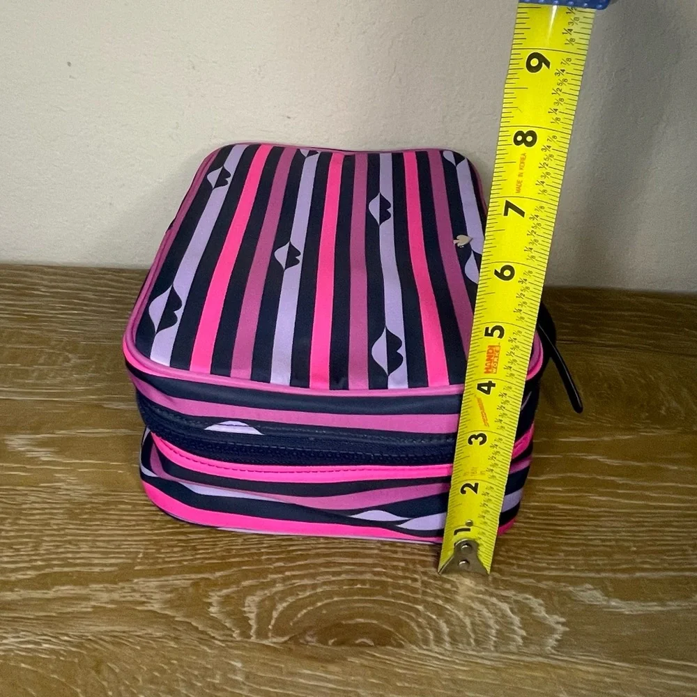 Kate Spade Jae Nylon Lip Print Travel Cosmetic Bag
